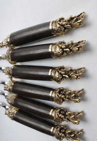 Набор шампуров с декоративным литьем и дер. ручкой "Мечта охотника" (6 шт)